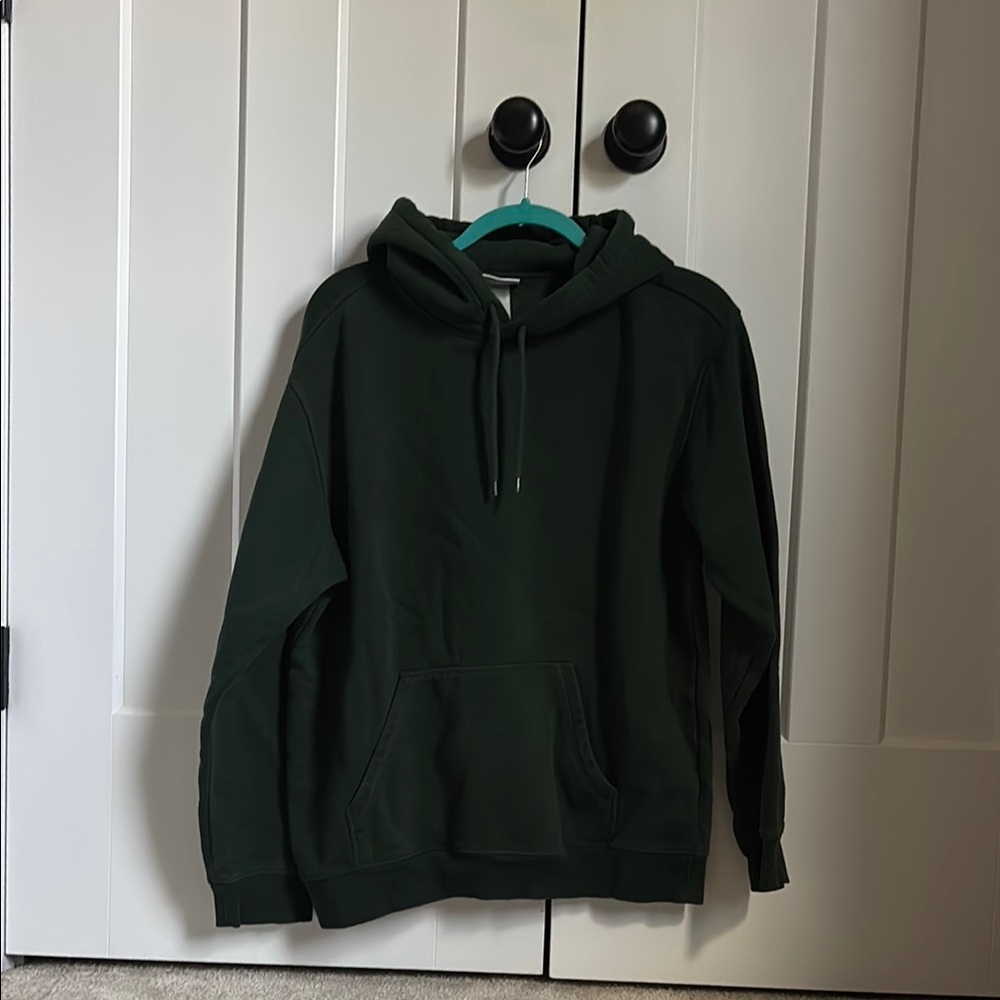 H&M Green Sweatshirt Pullover Hoodie
